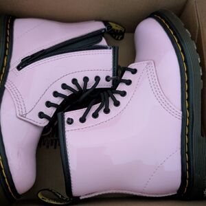 Dr. Martens Pale Pink Patent Boots